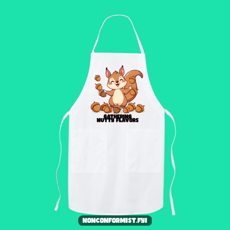 Funny Squirrel Juggling Acorns Apron - Cook with Hilarious Squirrel Style