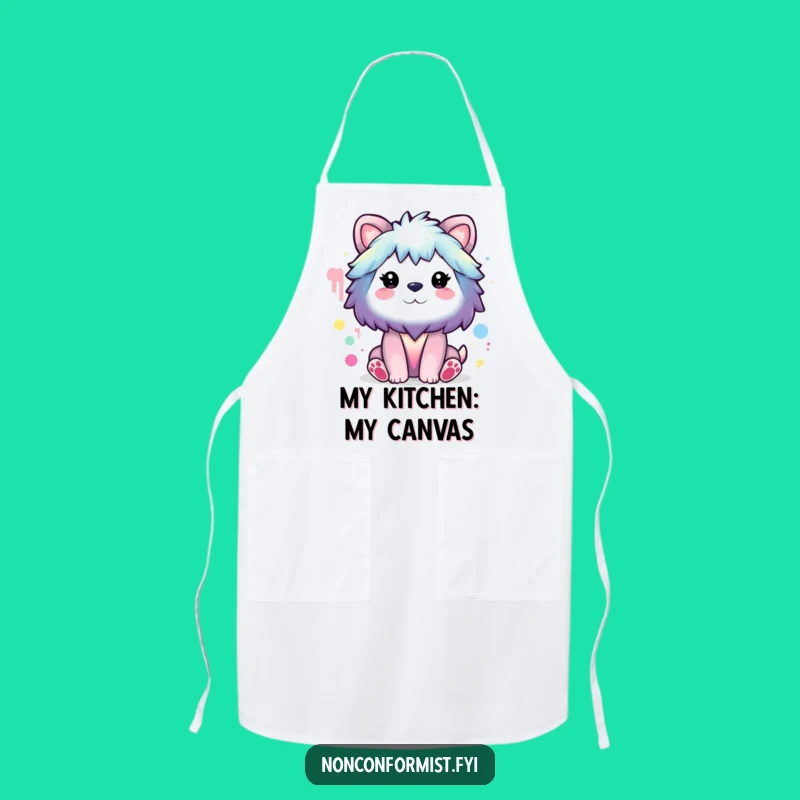 Funny Animal Rainbow Painter Apron: Create Art with Unconventional Flair