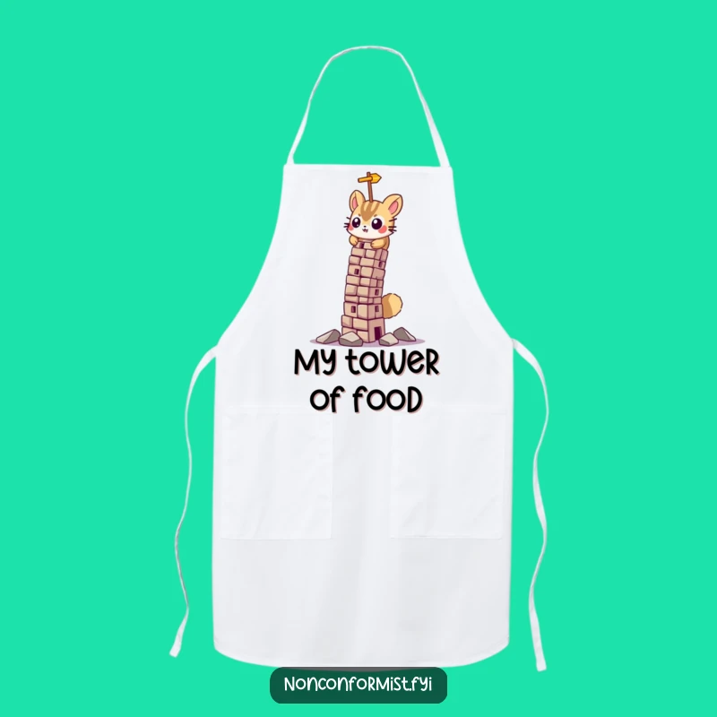 Funny Determined Beaver Apron: Leaning Tower Project for a Fun, Determined Chef Gift