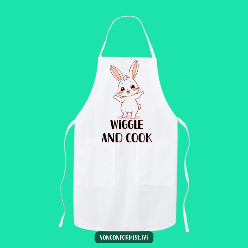 Funny Bunny Dance Apron - Hilarious Kitchen Gift for Fun Cooks