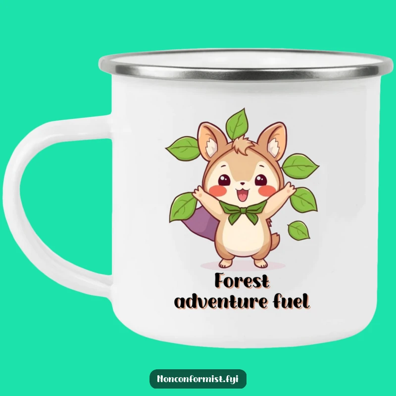 Funny Leaf Cape Animal Camping Mug: Durable hero, perfect outdoor gift.