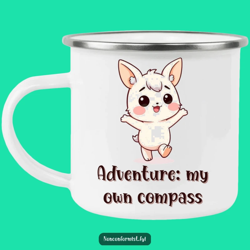 Funny Mismatched Ears Marching Camping Mug: Adventure with Humor