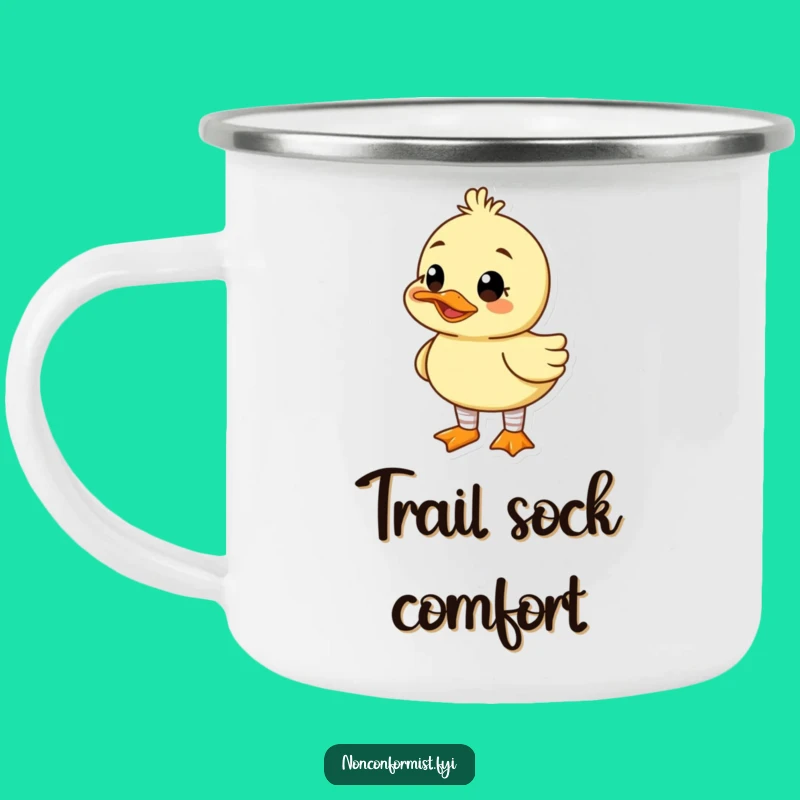 Funny Duck Mismatched Socks Camping Mug: Adventure Fuelled by Fun