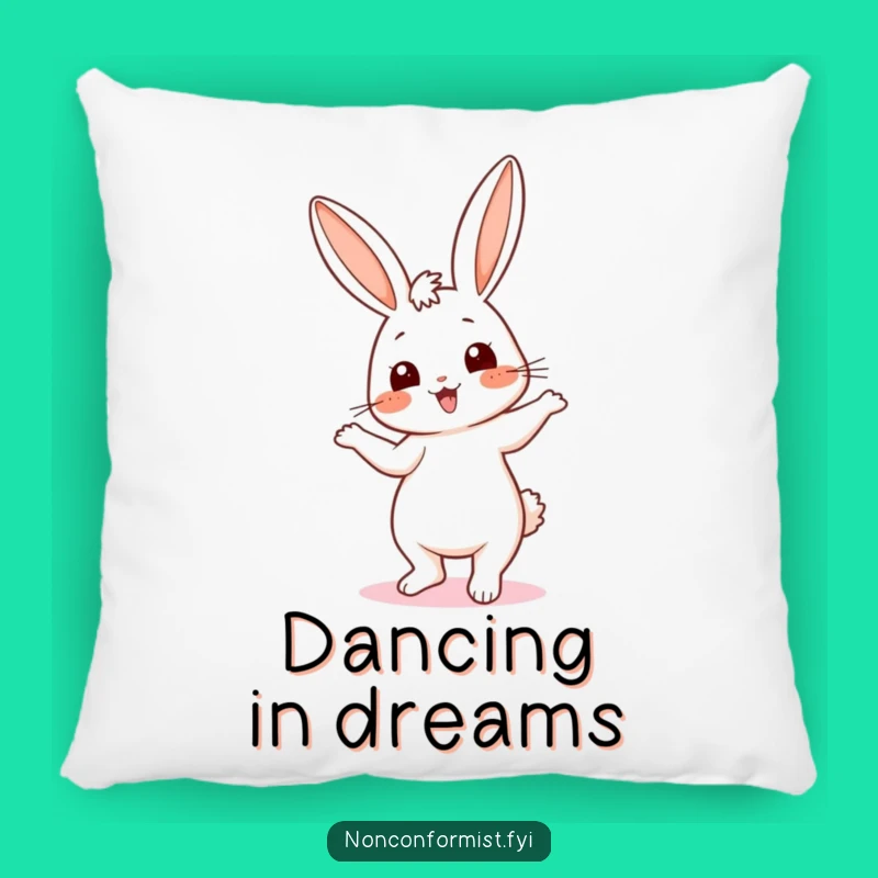 Funny Bunny Dance Pillow - Cozy & Playful Comfort Gift