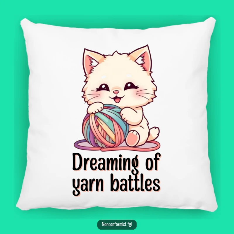 Funny Fluffy Cat Yarn Pillow - Cozy Comfort & Hilarious Decor for Cat Fans