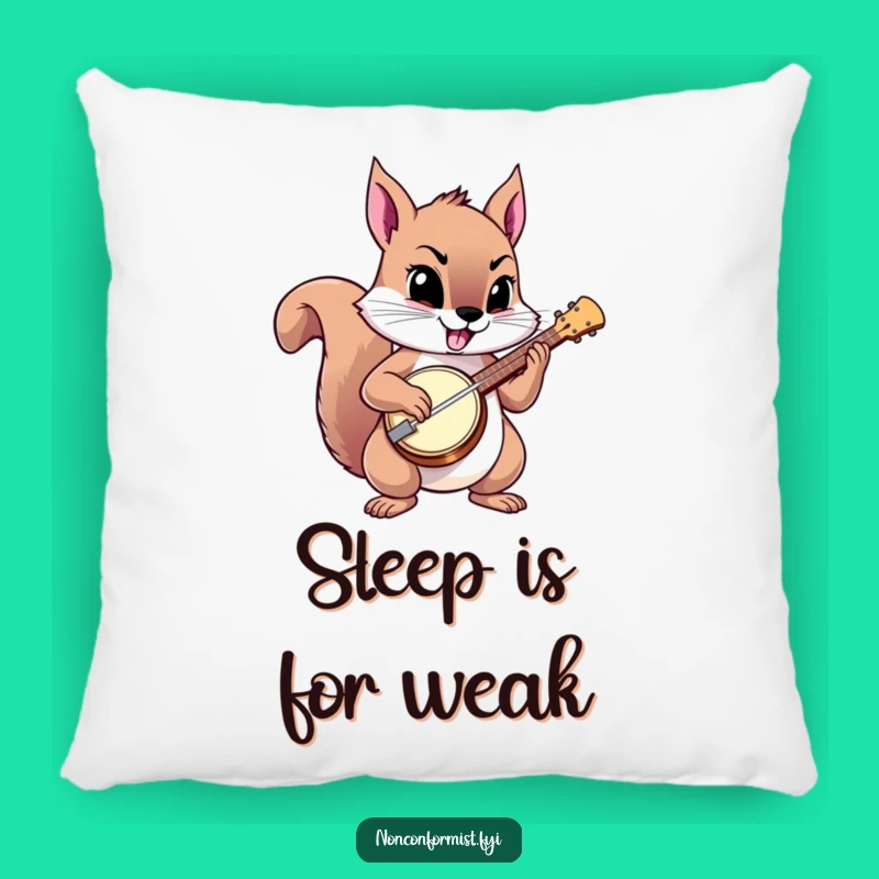 Funny Squirrel Banjo Pillow: Comfort with a Side of Defiance!