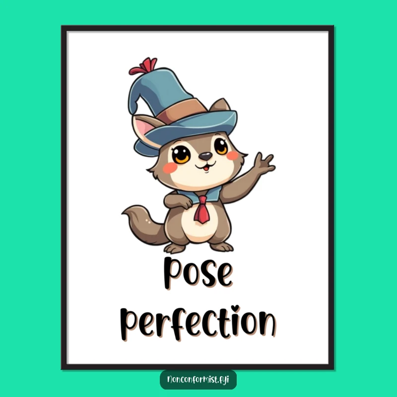 Funny Dramatic Pose Animal Digital Print: Instant Theatrical Decor