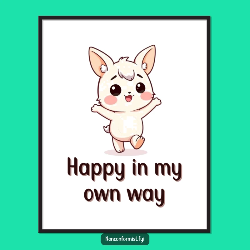 Funny Mismatched Ears Marching Digital Art: Whimsical Decor for a Humorous Home