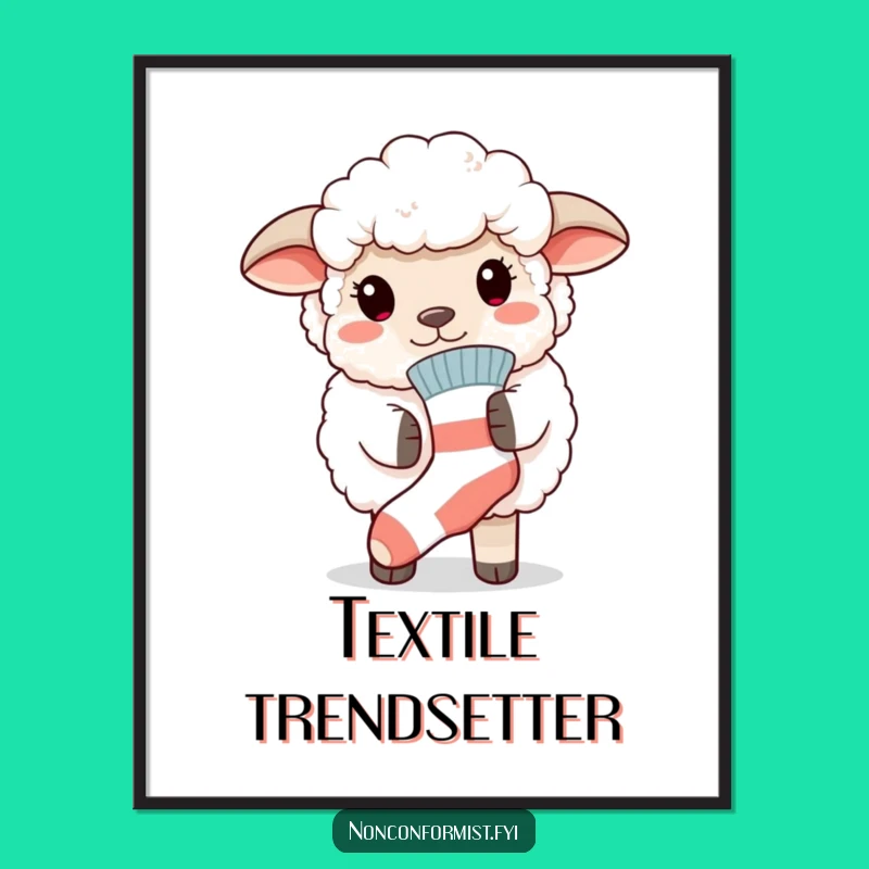 Funny Sheep Mismatched Sock Digital Art - Quirky Art & Hilarious Gift Idea