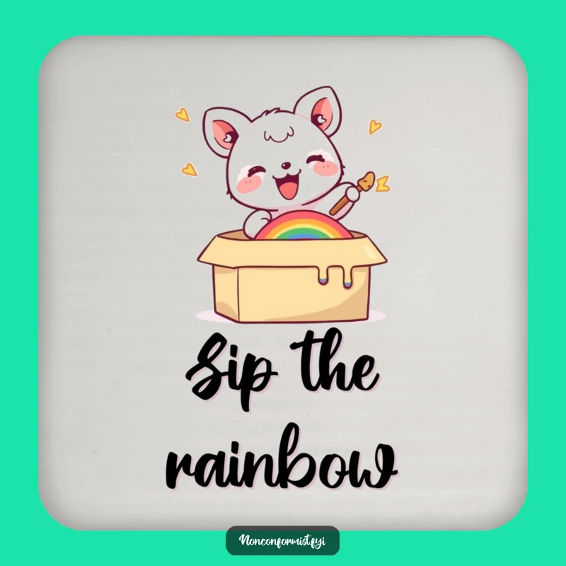 Funny Animal Art Coaster - Giggle-Inducing Gift for Drink Lovers