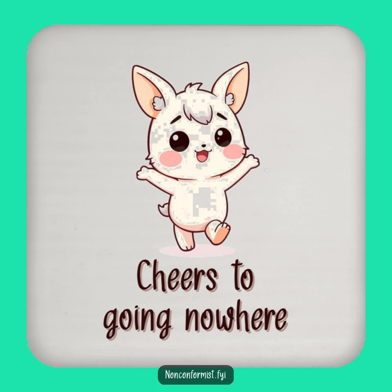 Funny Mismatched Ears Marching Coaster Set: Protect Surfaces with Humor