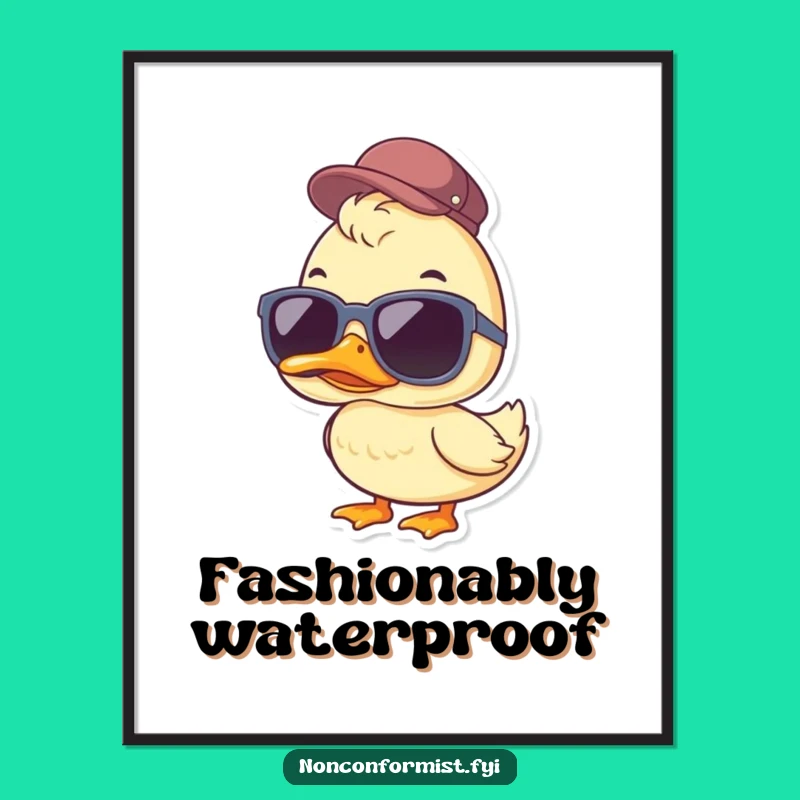 Funny Duck Poster: Cool Dude Art, Perfect Wall Decor Gift