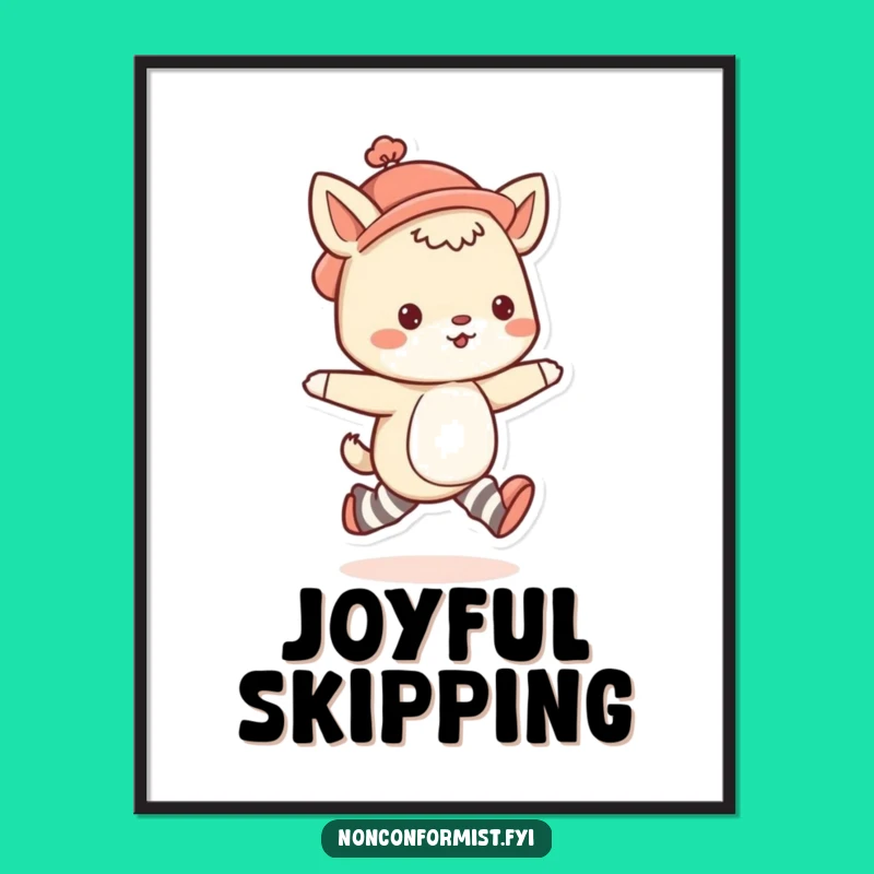 Funny Animal Poster: Quirky Character Art, Hilarious Decor Gift!