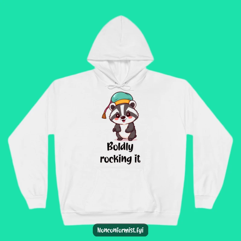 Cozy Funny Badger Hat Hoodie: Warmth Meets Whimsical Style!