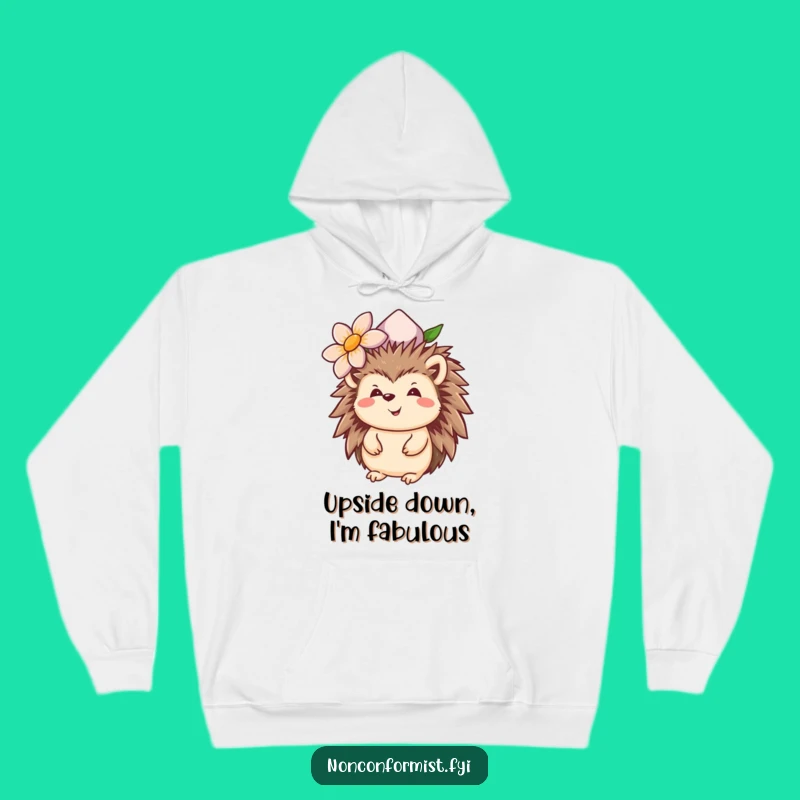 Funny Hedgehog Flower Hat Hoodie - Cozy and Comedic Warmth for Every Season