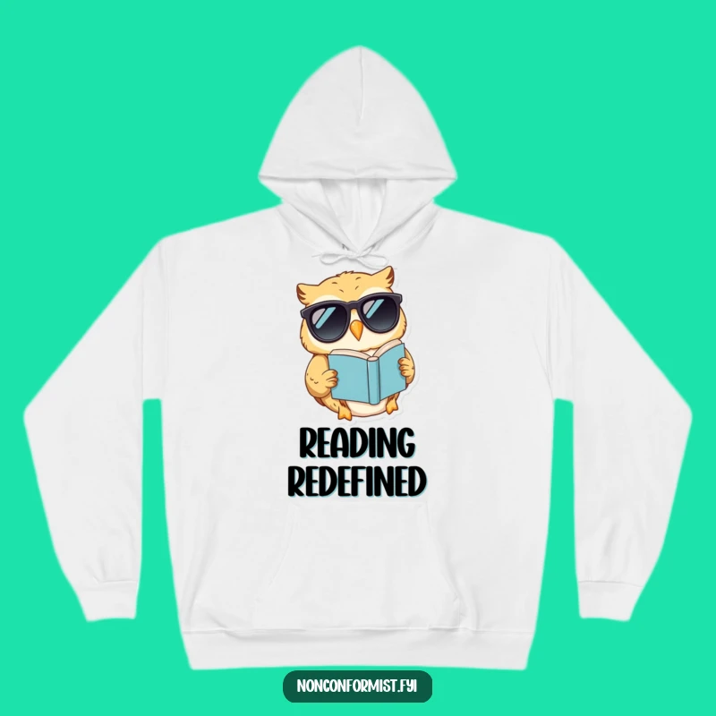 Funny Owl Sunglasses Hoodie - Cozy & Hilarious Gift for Chill Readers