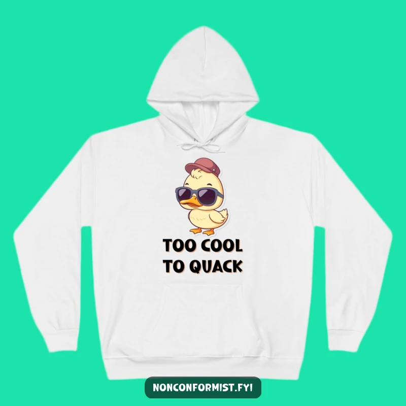 Funny Duck Hoodie: Cool Shades Edition, Cozy Funny Gift