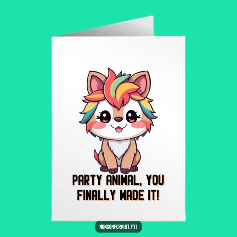 Free Printable Birthday Card: Wild & Colorful Animal Fun for a Laugh!