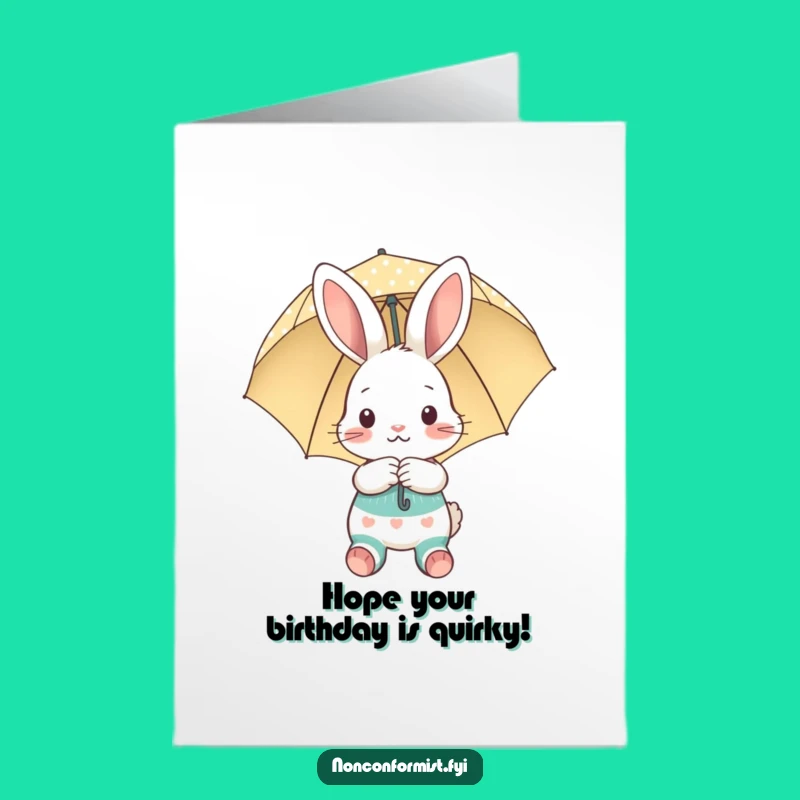 Free Printable Birthday Card: Shy Bunny, Mismatched Socks, Cute Downloadable Gift