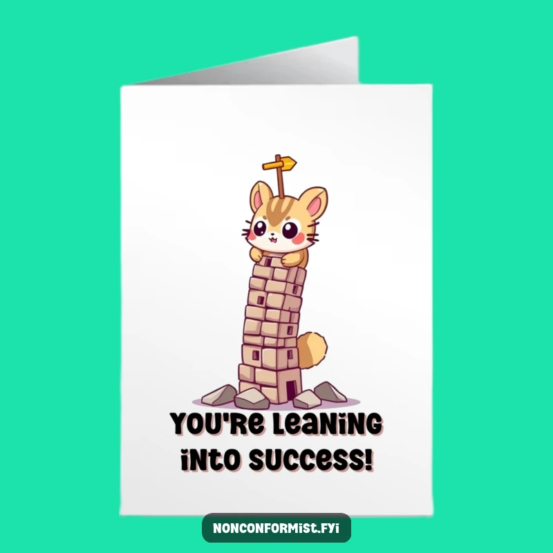 Towering Congrats: Free Printable Card for Reaching New Heights!