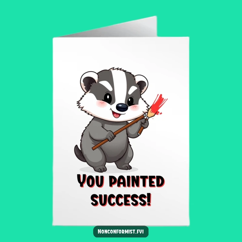Free Printable Congrats Card: Badger Adds Color, Downloadable Flair for a Striking Achievement!