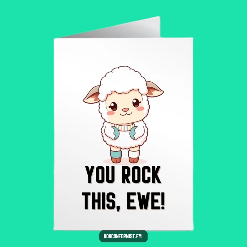Free Printable Congrats Card: Sassy Sheep Mismatched Sock, Downloadable Attitude for a Fierce Achievement!