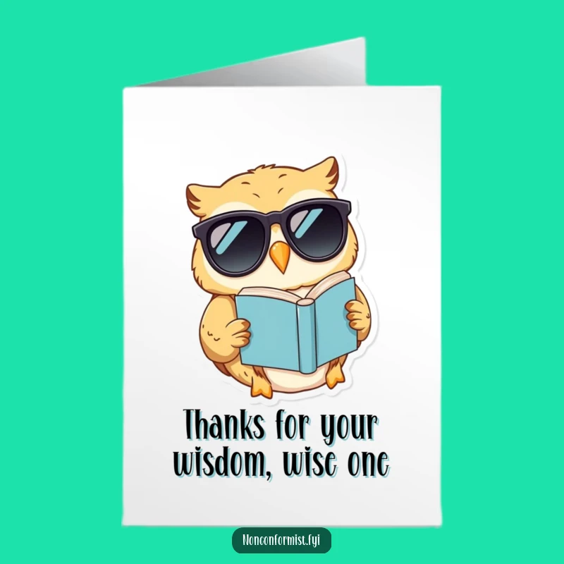 Free Printable Owl Thank You Card: Laid-Back Gratitude Downloadable Greeting