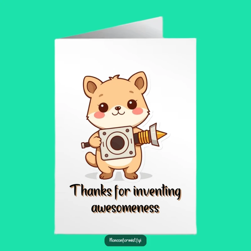 Genius Thanks: Free Printable Card for Ingenious Help & Funny Creations!