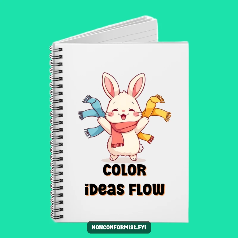 Funny Rabbit Juggling Scarves Notebook: Jot Down Joyful Ideas