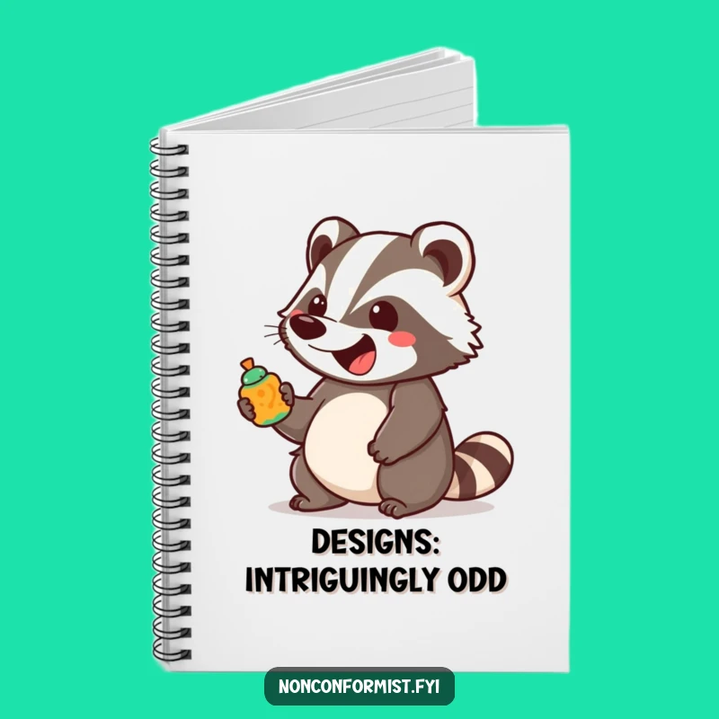 Funny Badger Object Notebook: Unique Journal for Excited Ideas