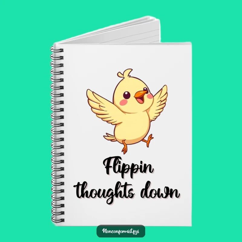 Funny Bird Aerial Flip Notebook: Joyful Chirp Journal, Gift