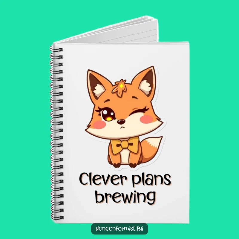 Funny Fox Bow Tie Notebook: Jot Down Ideas with Charm!