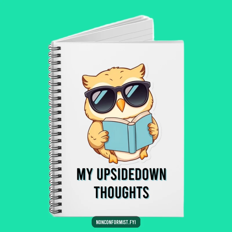Funny Owl Sunglasses Notebook - Jot Down Wisdom with Hilarious Flair