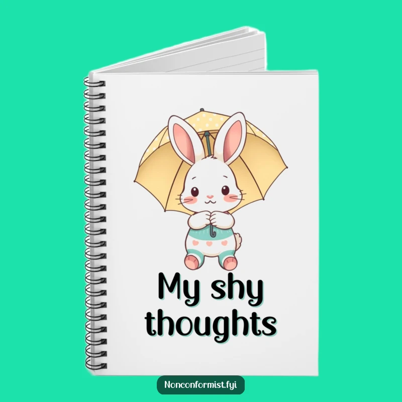 Funny Shy Bunny Notebook: Jot Down Thoughts with Charm, a Hilarious Gift