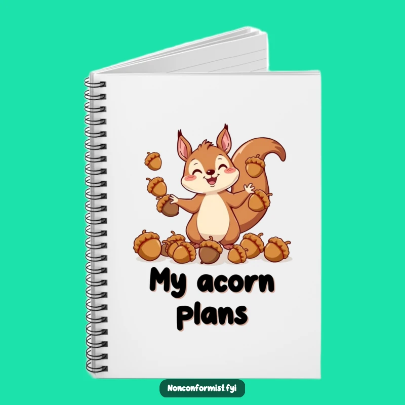 Funny Squirrel Juggling Acorns Notebook - Jot Down Ideas with Hilarious Flair