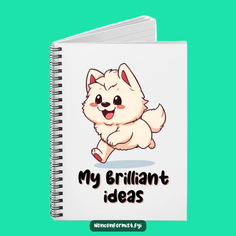 Funny Tail Spin Notebook: Playful Dog Character Journal, Gift for Writers