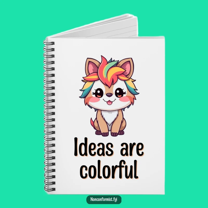 Funny Rainbow Kitten Notebook: Wild, Colorful Fur Journal for Creative, Fun Note-Taking Gift