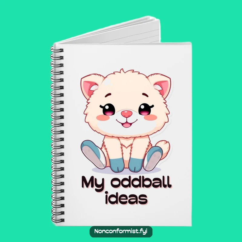 Funny Mismatched Socks Animal Notebook: Fluffy Character Journal