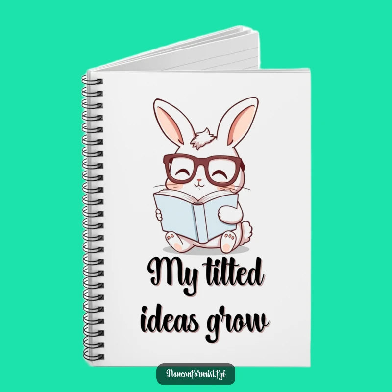 Funny Bunny Reading Notebook - Jot Down Smart Ideas with This Intellectual Rabbit