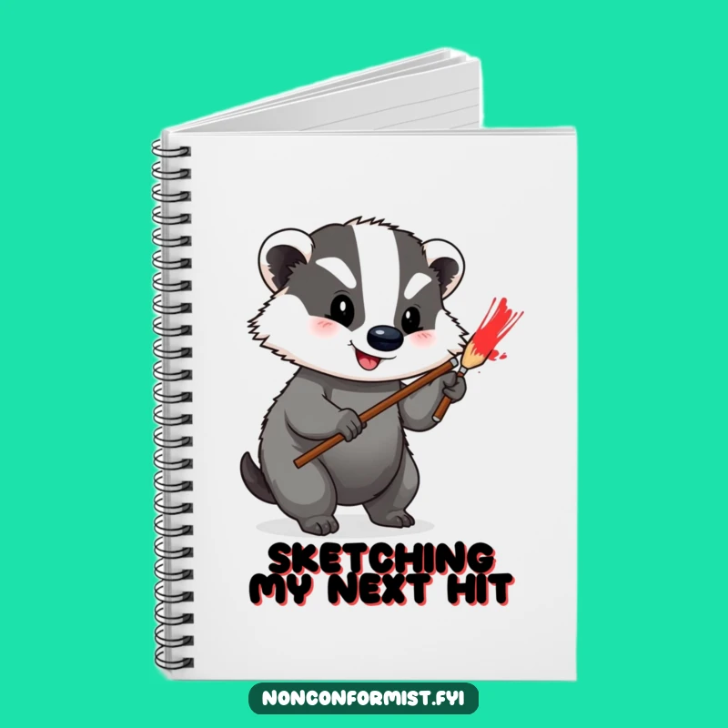 Funny Badger Artist Notebook: Sketch Your Ideas Funny Gift