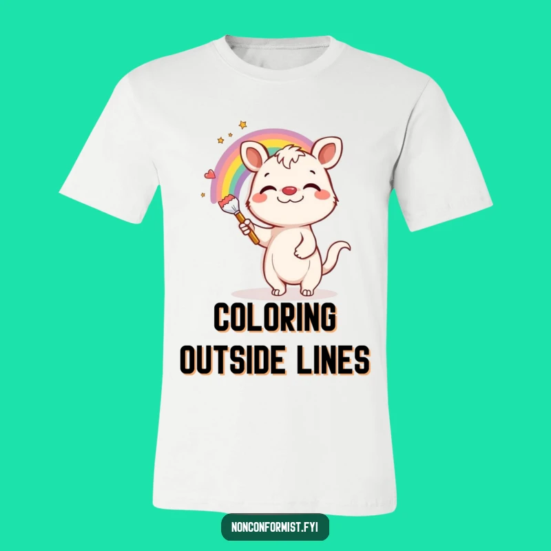 Funny Rainbow Painter Animal T-Shirt: Wearable Art and Hilarious Gift for Animal Lovers