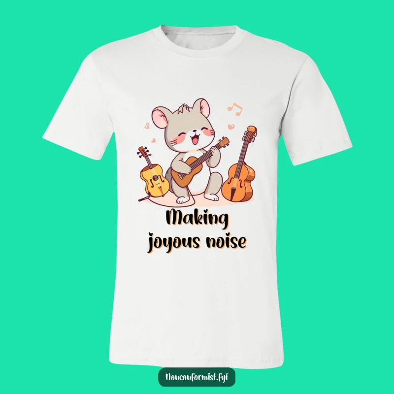 Funny Animal Musician T-Shirt: Playful tunes, diverse instruments, perfect concert gift.