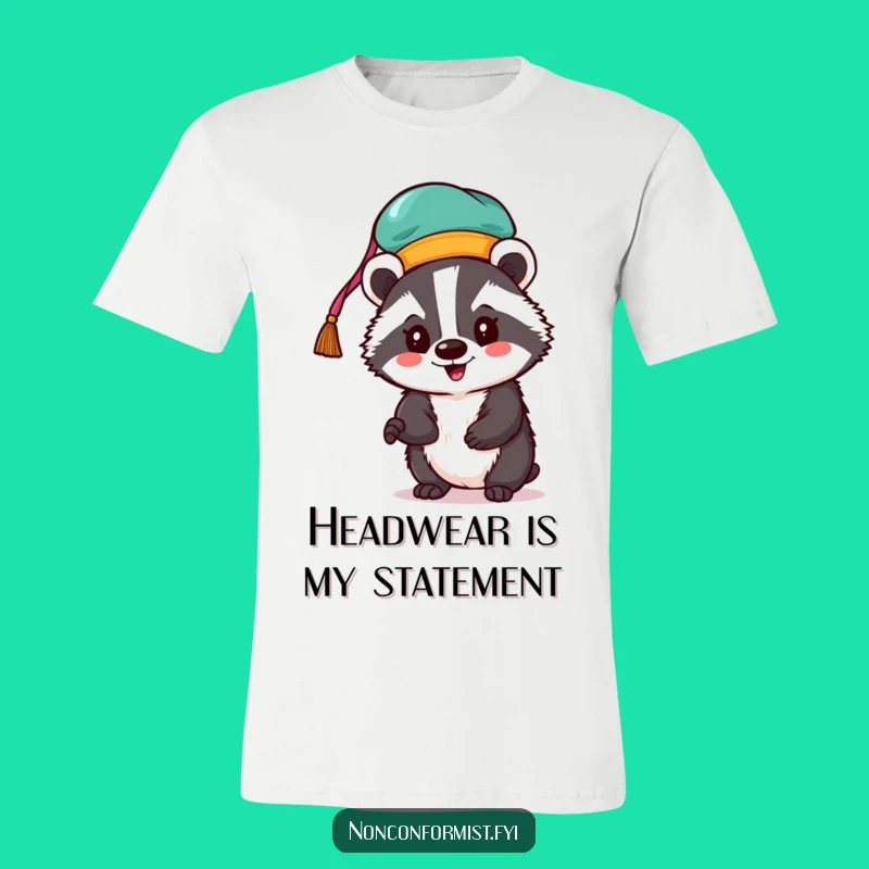 Funny Badger Hat T-Shirt: Wear Your Enthusiasm Out Loud!