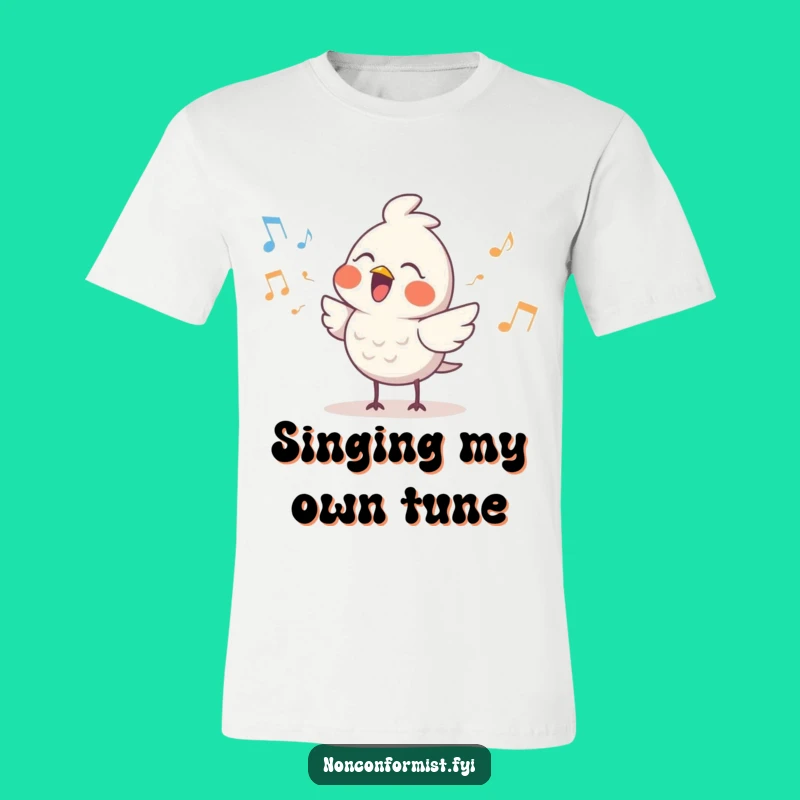 Funny Cute Bird T-Shirt: Quirky Song & Rhythm - Hilarious Music Gift