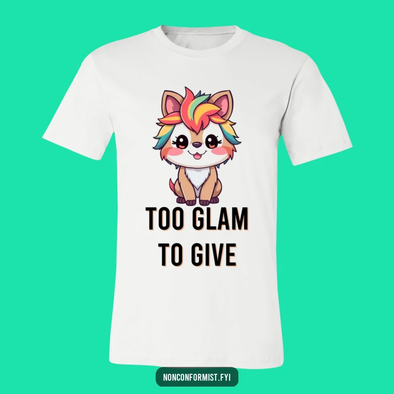Funny Rainbow Wolf T-Shirt: Wild, Colorful Fur Design for a Fun, Expressive Gift