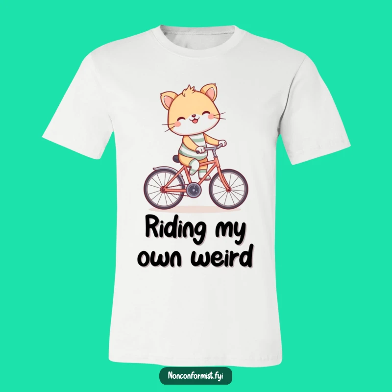 Funny Backward Bicycle Tee: Go Against the Grain with Humorous Style