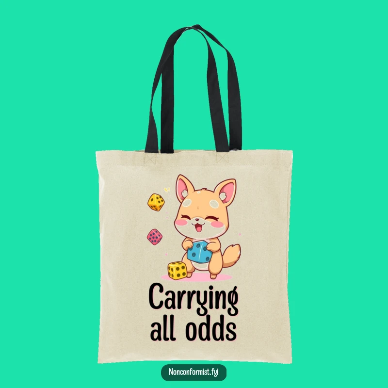 Funny Dice Juggling Animal Tote Bag: Carry Your Fun & Essentials