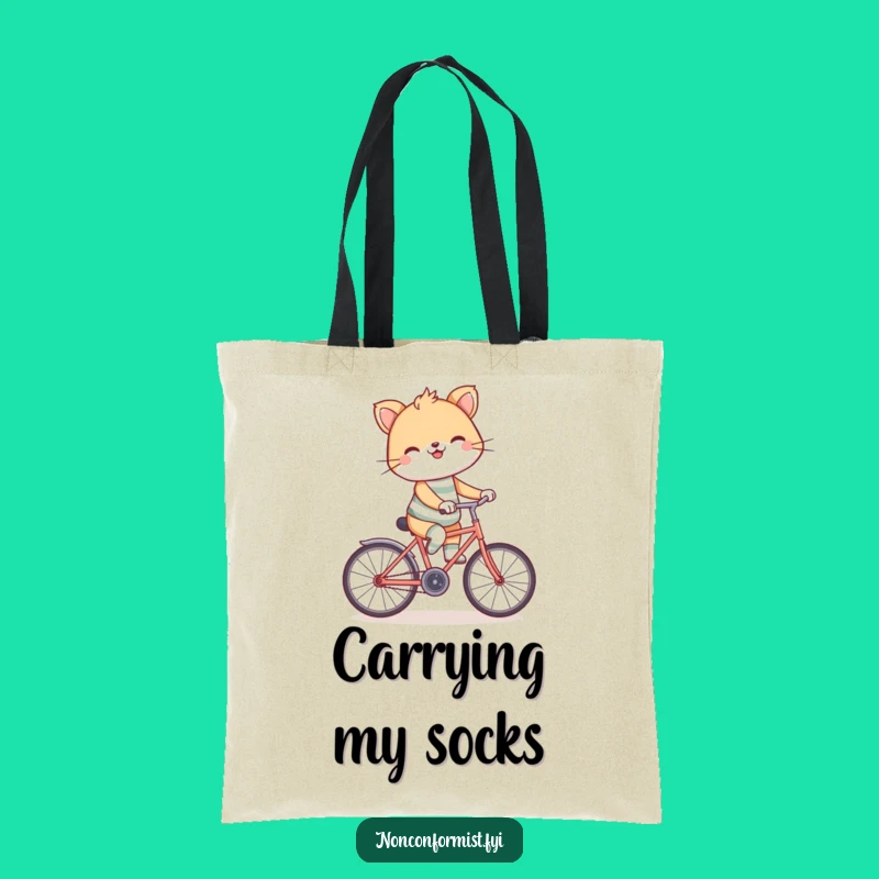 Funny Backward Bicycle Tote Bag: Carry Your Quirks in Style