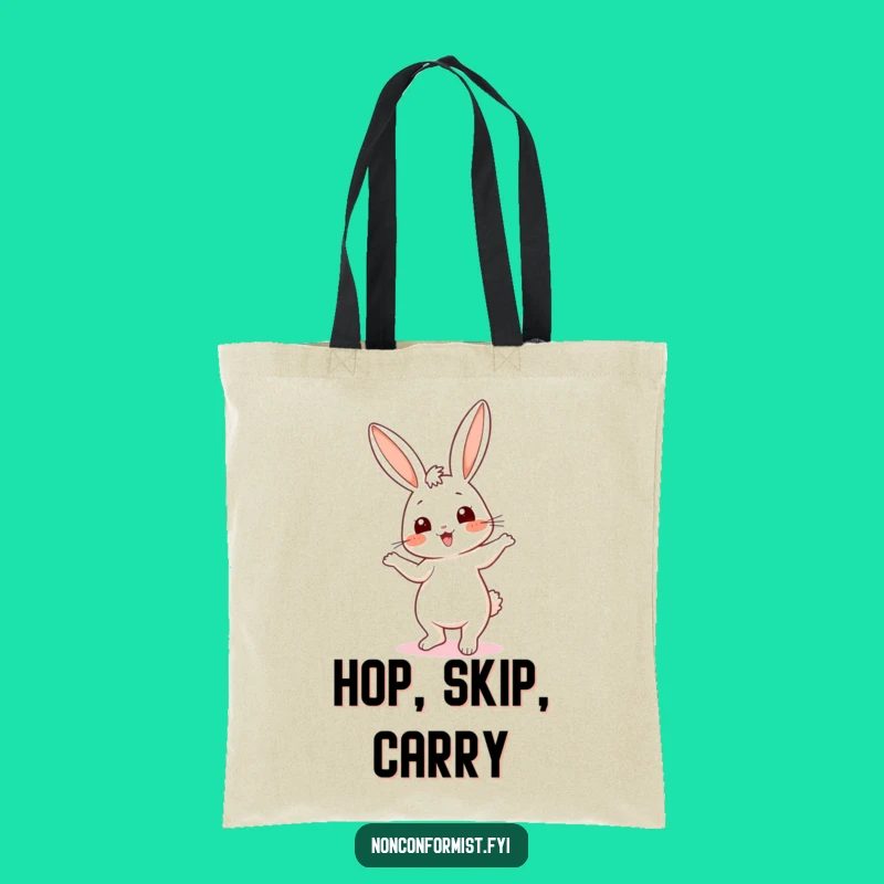 Funny Bunny Dance Tote Bag - Giggle-Inducing Gift for Dance Enthusiasts