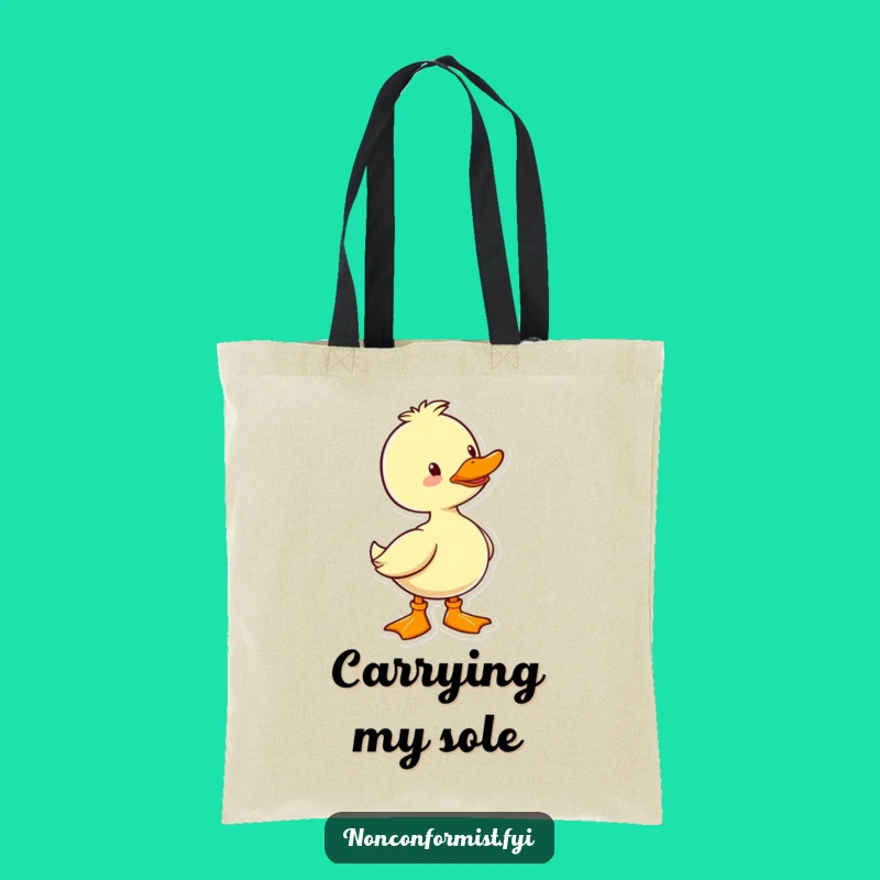 Funny Duck Boot Tote Bag: Carry Your Fun with Cheerful Flair